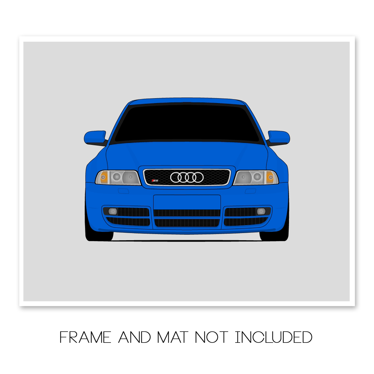Audi S4 (1997-2002) B5 car poster print, frame and mat not included