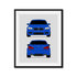 BMW M5 (2011-2016) F10 (Front and Rear) framed car poster with mat