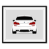 BMW M5 (2011-2016) F10 (Rear) framed car poster with mat