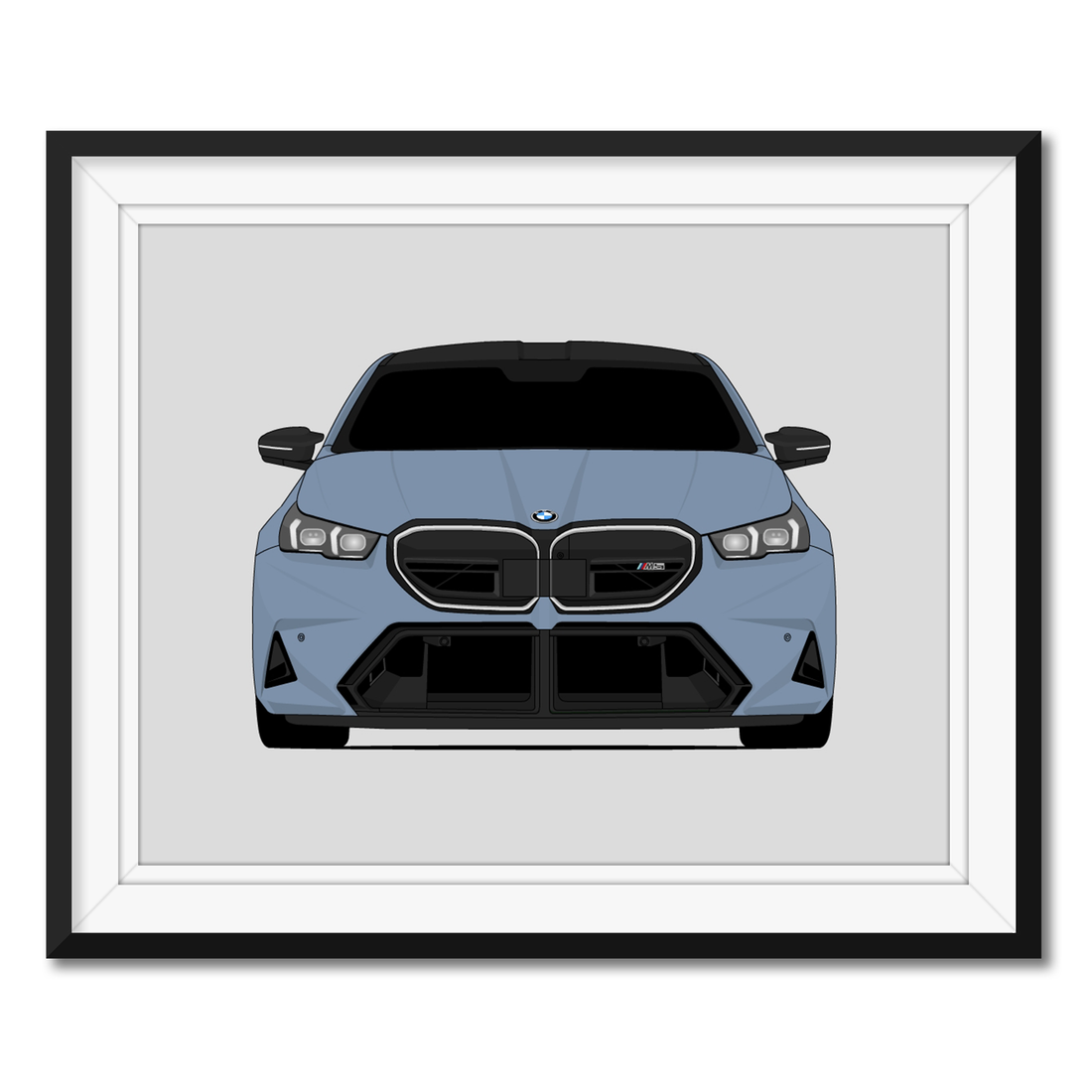 BMW M5 (2025-Present) G90 framed car poster with mat