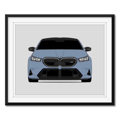 BMW M5 (2025-Present) G90 framed car poster with mat