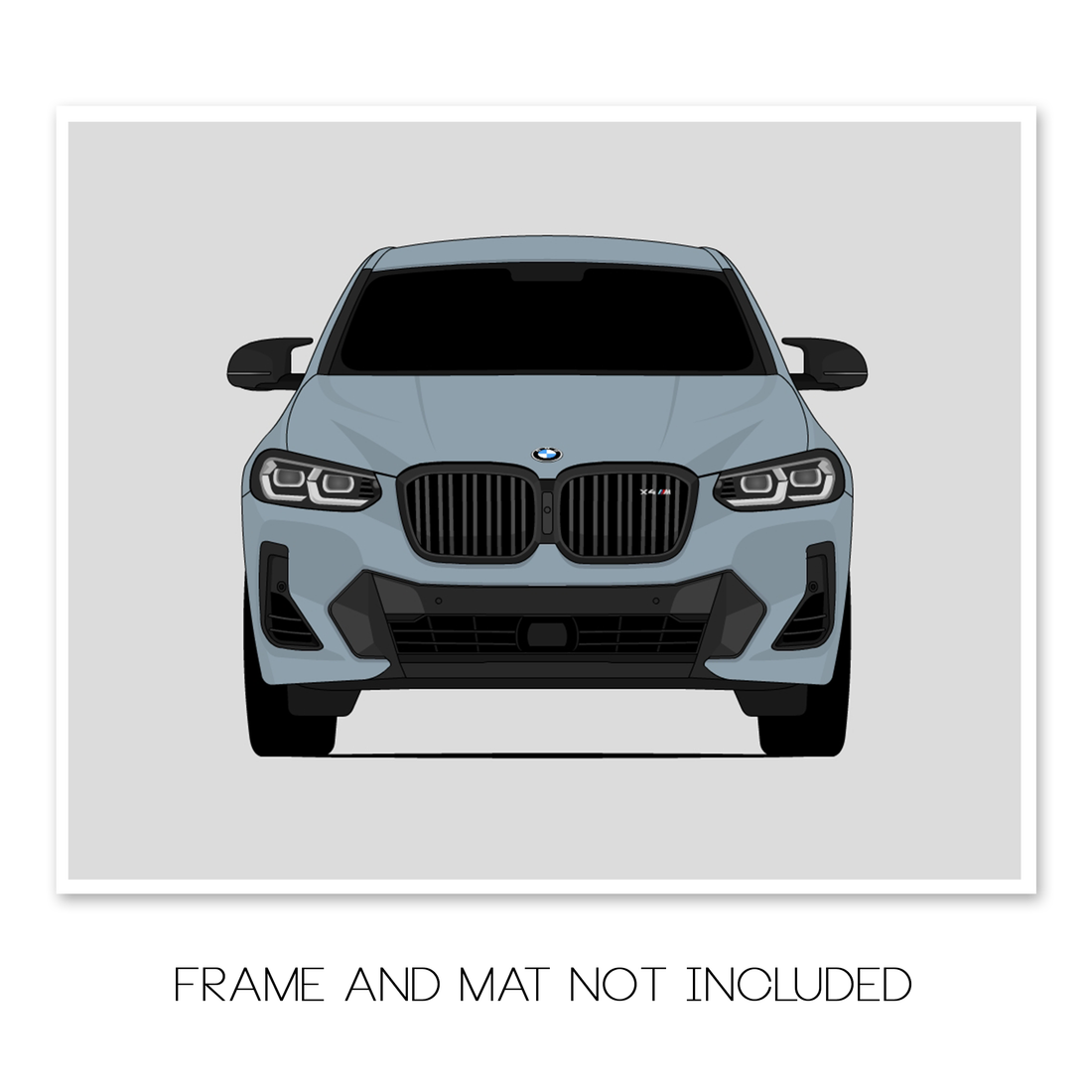 BMW X4 M (2022-2025) G02 car poster print, frame and mat not included