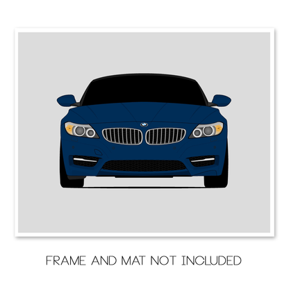 BMW Z4 (2013-2016) E89 car poster print, frame and mat not included