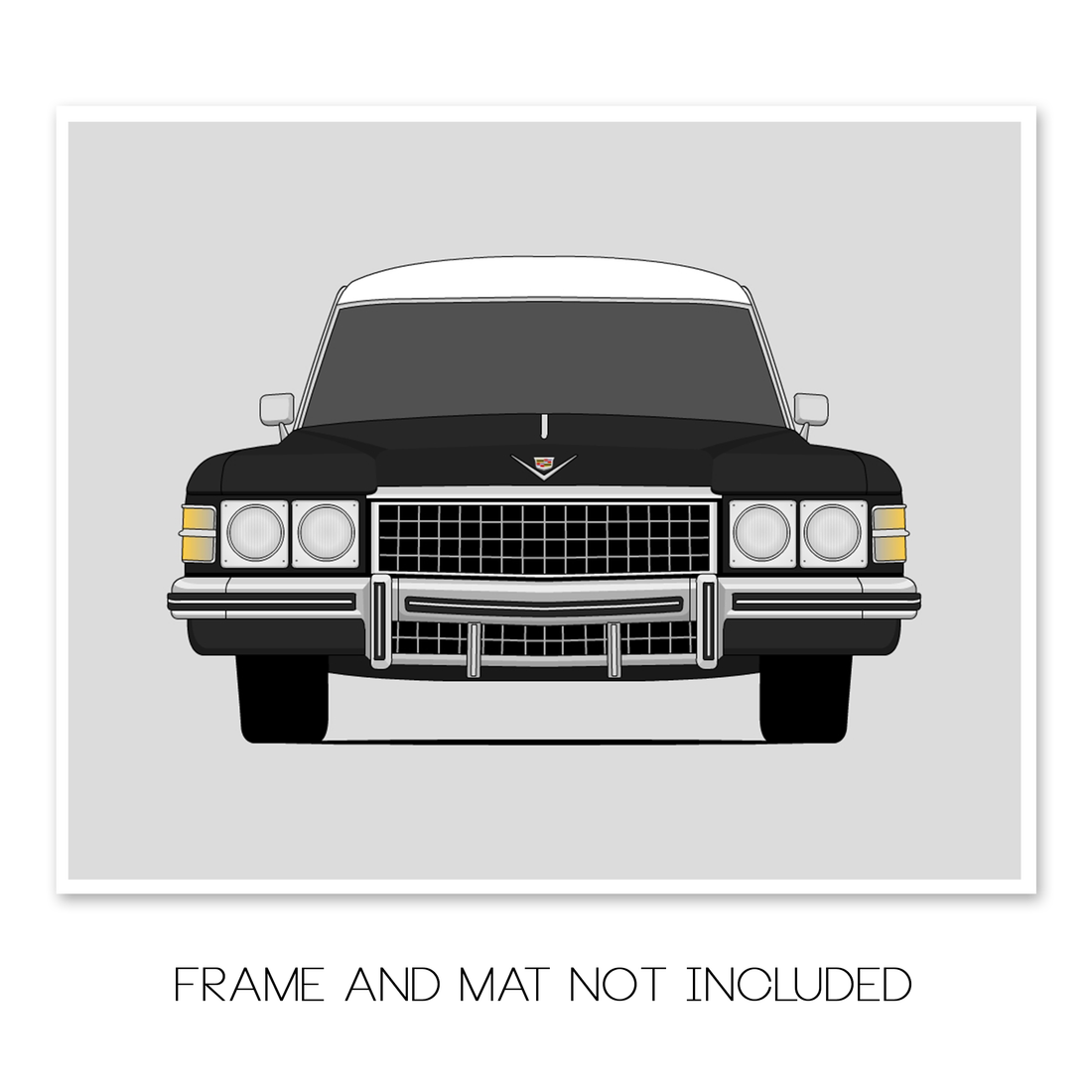 Cadillac Hearse (1971-1976) car poster print, frame and mat not included
