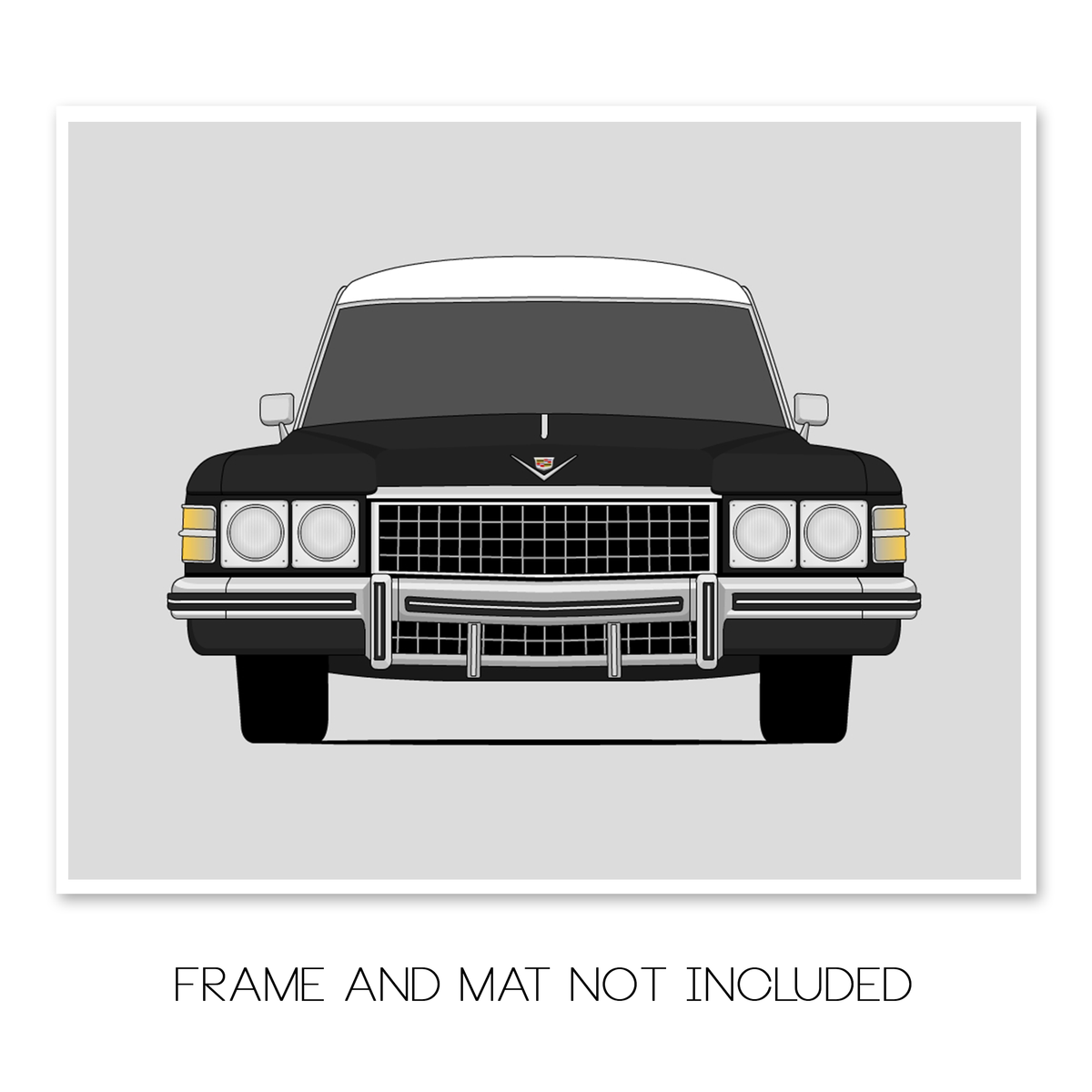 Cadillac Hearse (1971-1976) car poster print, frame and mat not included