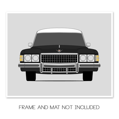 Cadillac Hearse (1971-1976) car poster print, frame and mat not included