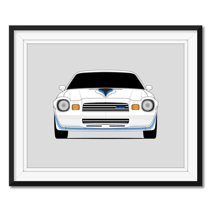 Chevy Camaro Z28 (1980-1981) Gen 2 framed car poster with mat