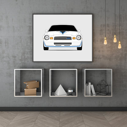 Chevy Camaro Z28 (1980-1981) Gen 2 car poster wall art above shelves