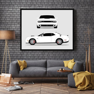 Dodge Challenger SRT Hellcat (2019-2023) Poster – Custom Car Posters