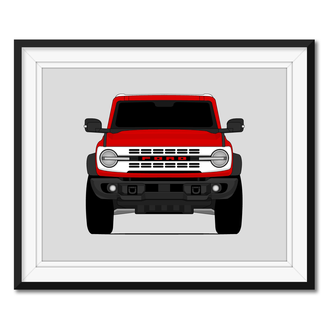 Ford Bronco Heritage Edition (2023-Present) framed car poster with mat