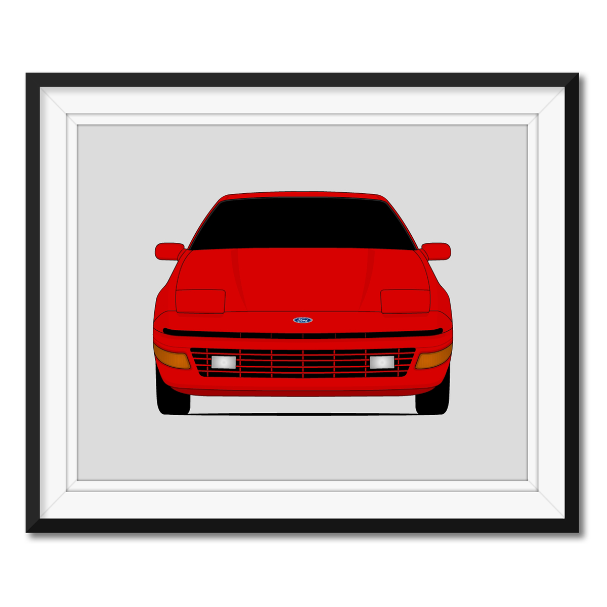 Ford Probe (1990-1992) framed car poster with mat