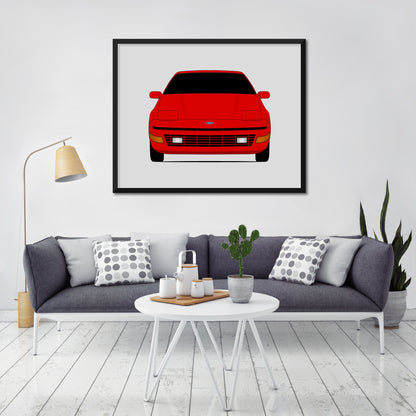 Ford Probe (1990-1992) car poster wall art in a light living room