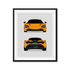 McLaren 720S (2017-2023) (Front and Rear) framed car poster with mat