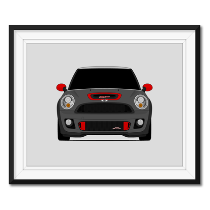 Mini Cooper GP2 (2012-2014) R56 Gen 2 framed car poster with mat