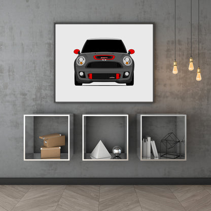 Mini Cooper GP2 (2012-2014) R56 Gen 2 car poster wall art above shelves