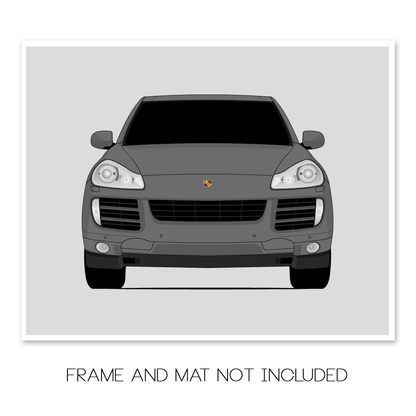 Porsche Cayenne S (2008-2010) car poster print, frame and mat not included