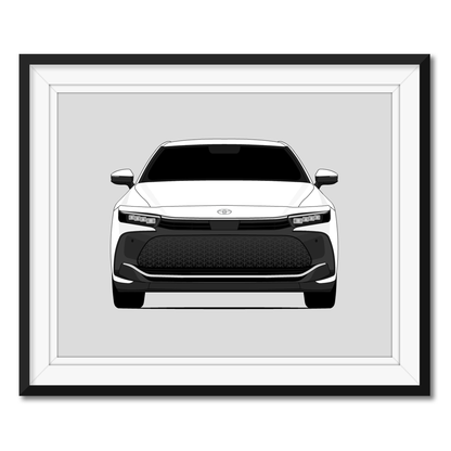Toyota Crown (2023-Present) framed car poster with mat