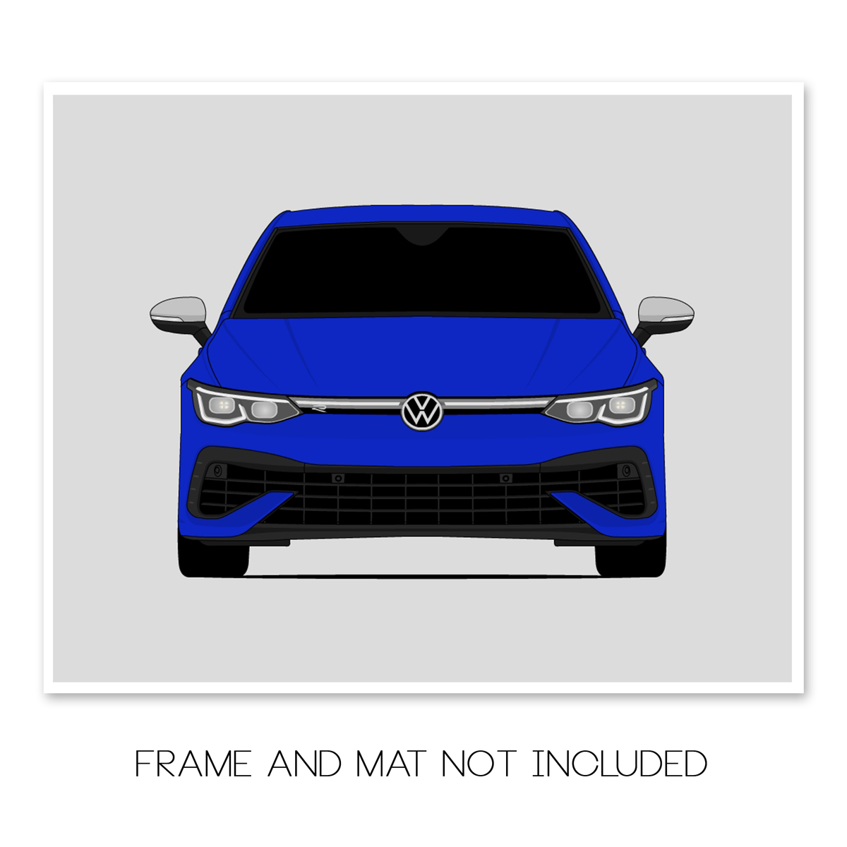 Volkswagen Golf R (2022-2024) MK8 car poster print, frame and mat not included
