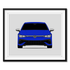 Volkswagen Golf R (2022-2024) MK8 framed car poster with mat