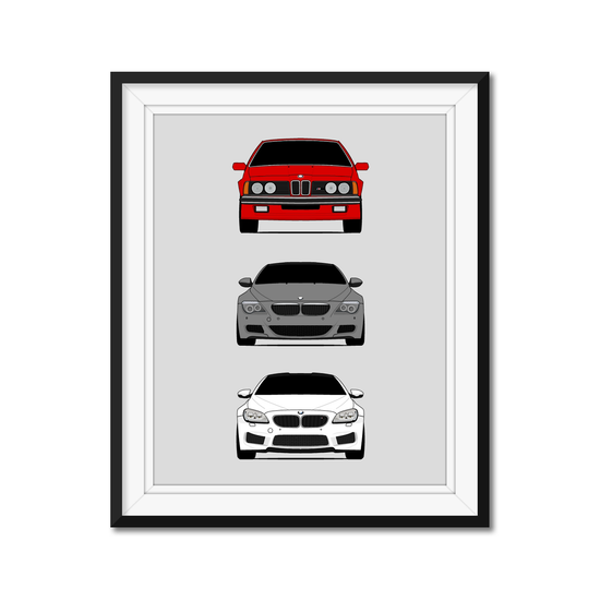 BMW M5 M3 pirelli vintage ad poster 11x16 reprint Just one look Black and  White
