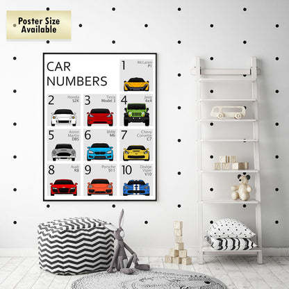 Car Nursery ABC and 123 Set
