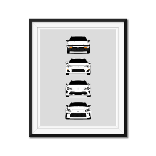 Customizable Version: Toyota (Scion) FR-S AE86 GT86 GR86 FT86 Generations