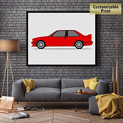 BMW M3 E30  (1986-1991) (Side Profile) Poster