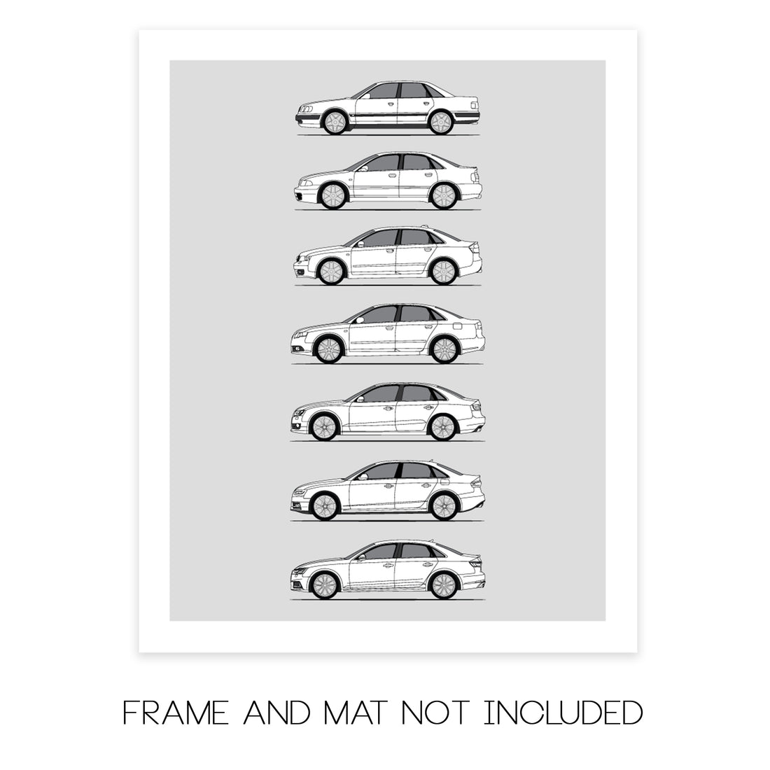 Audi S4 Generations (Side Profile)