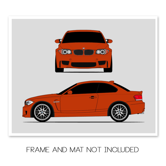 BMW 1M E82 Coupe (2011-2012) (Front and Side) Poster