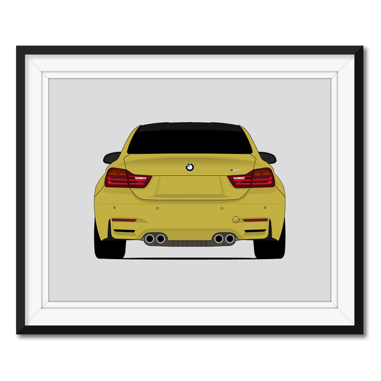 BMW M4 F82 (2014-2017) (Rear) Poster