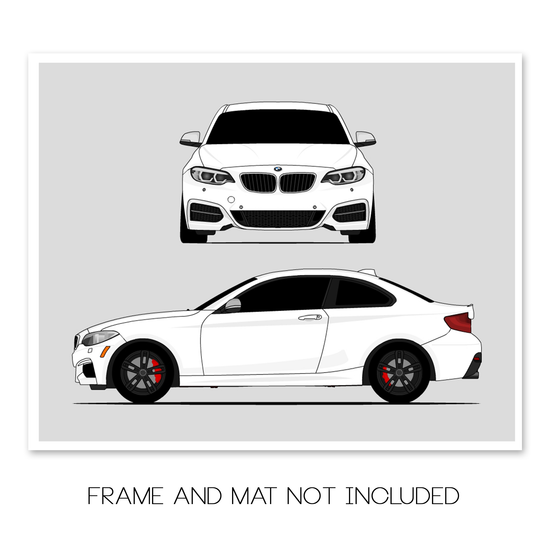 BMW M240i F22 (2018-2021) (Front and Side) Poster
