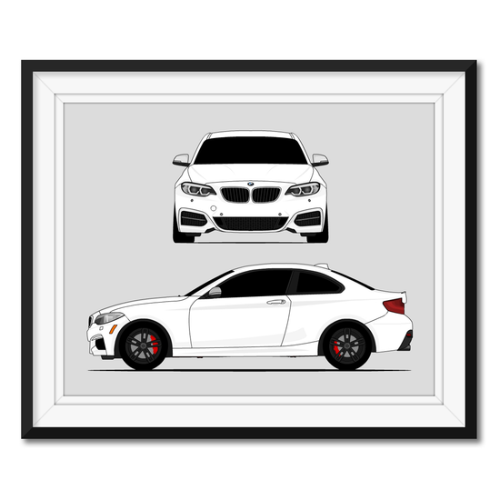 BMW M240i F22 (2018-2021) (Front and Side) Poster