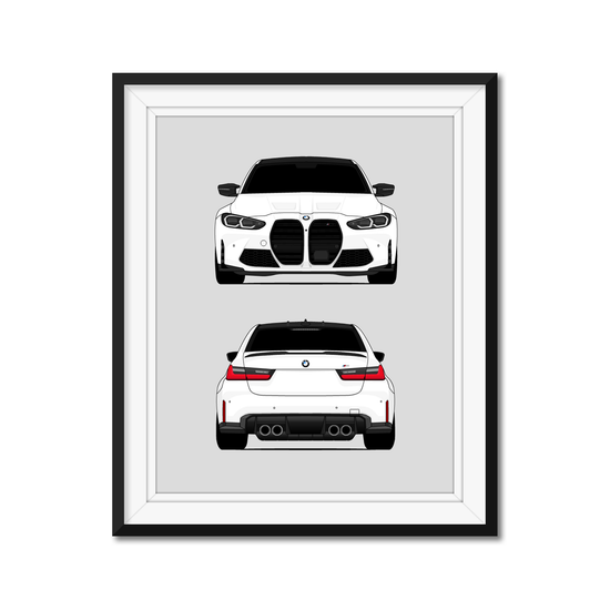 BMW M3 G80 (2021-Present) (Front and Rear) Poster
