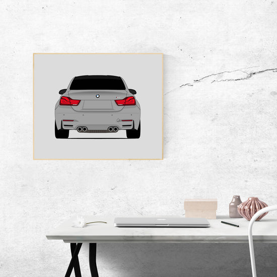 BMW M4 F82 (2018-2020) (Rear) Poster