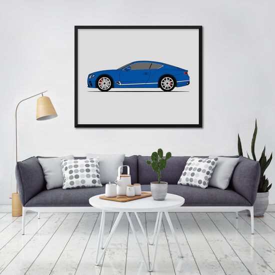 Bentley Continental GT (2018-Present) 3rd Generation (Side Profile) Poster