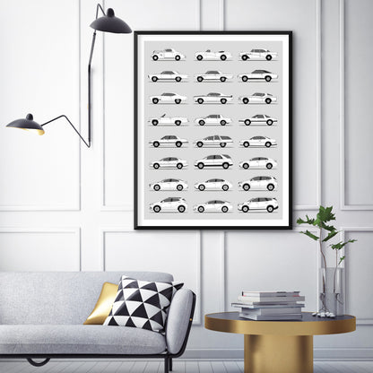 Buick History and Evolution Poster (Side Profile)