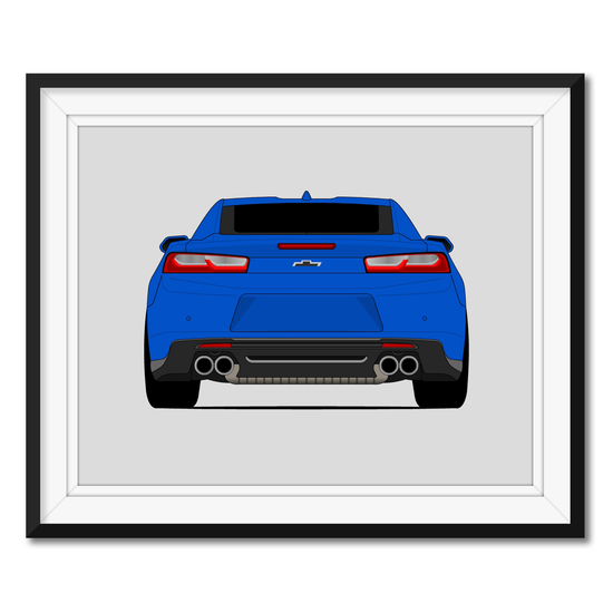Chevy Camaro SS (2016-2018) 6th Generation (Rear) Poster