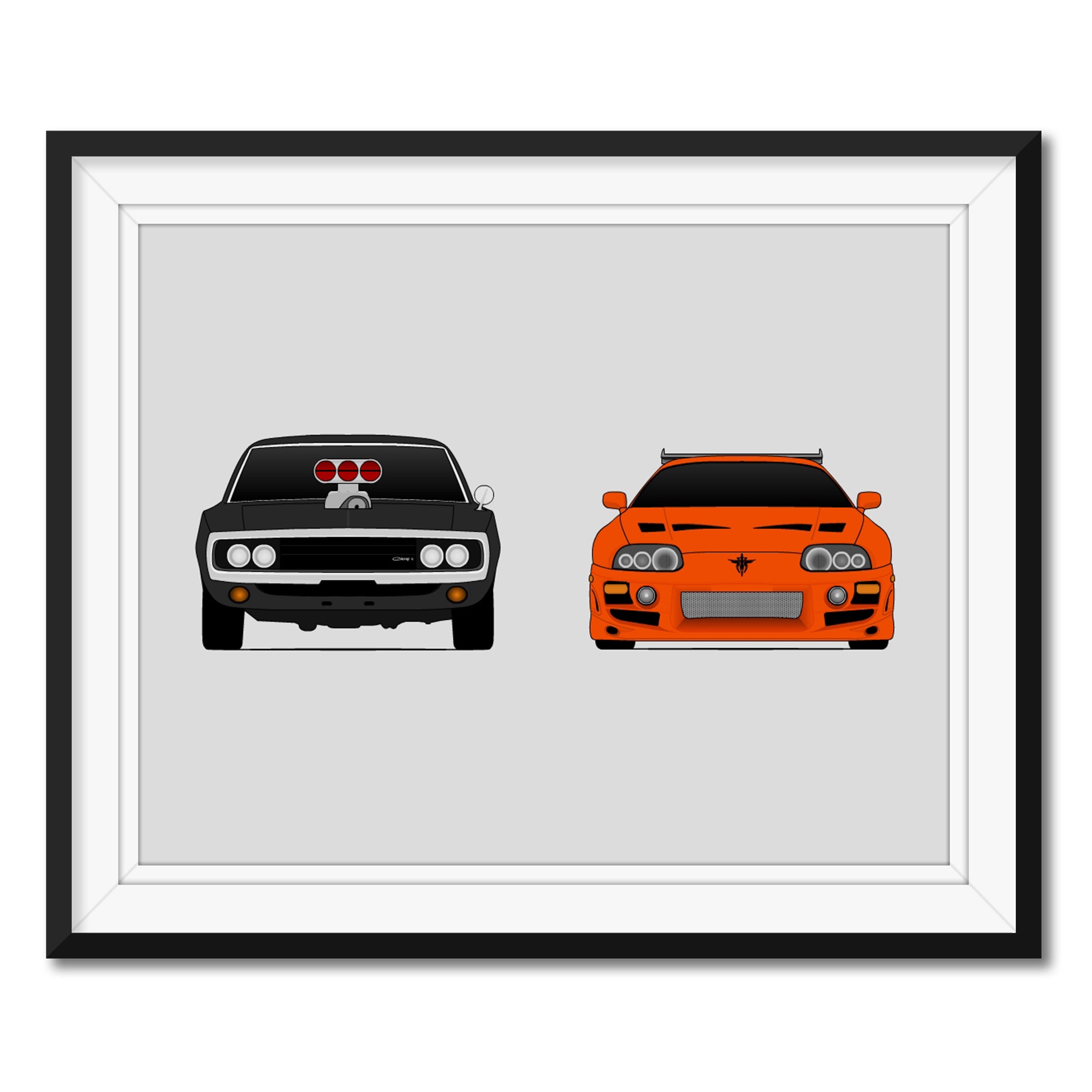 Dodge Charger and Toyota MK4 from the Fast and the Furious