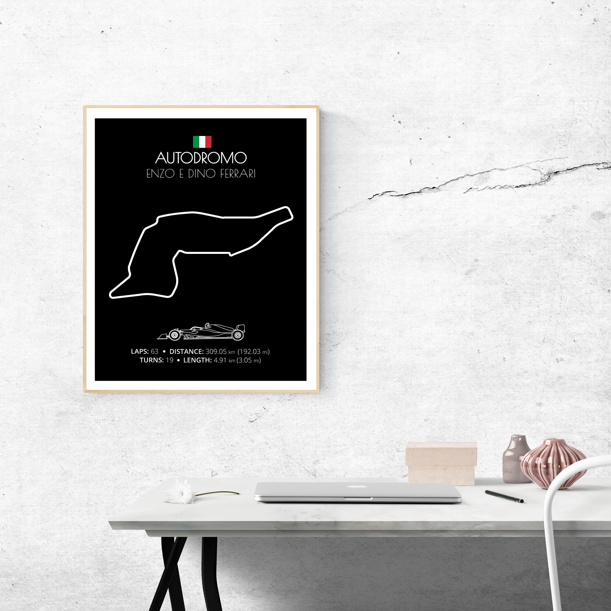 Autodromo Enzo e Dino Ferrari F1 Formula 1 Race Track Poster