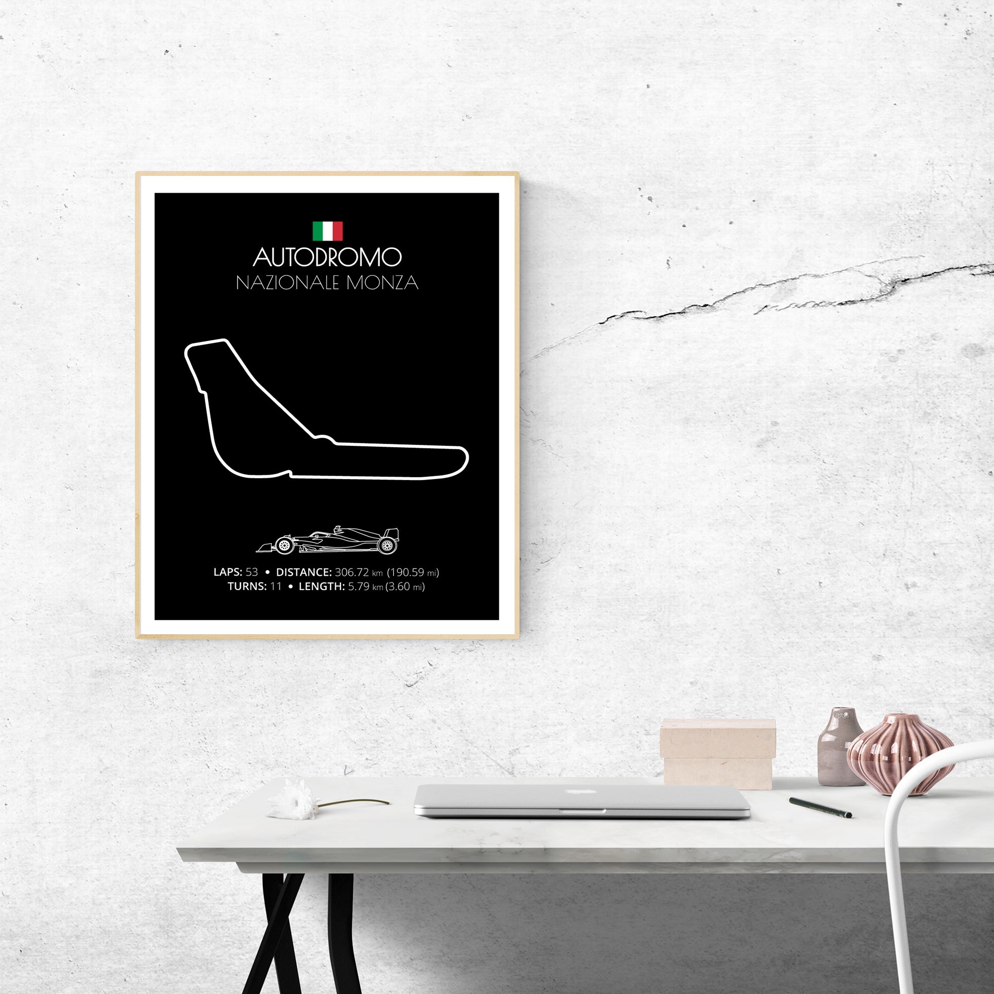 Autodromo Nazionale Monza F1 Formula 1 Race Track Poster