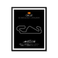 Circuit de Barcelona Catalunya F1 Formula 1 Race Track Poster