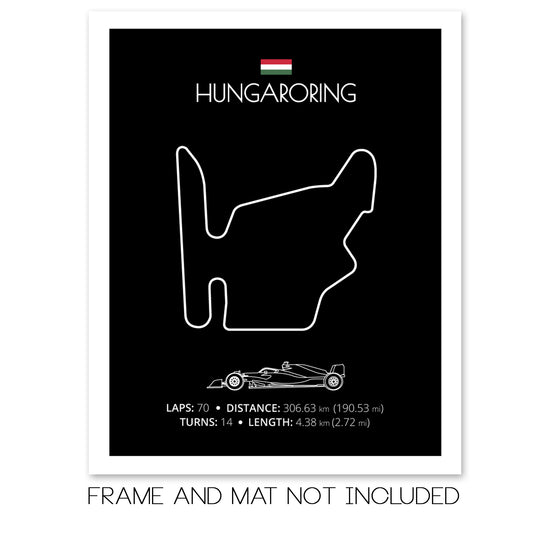 Hungaroring F1 Formula 1 Race Track Poster