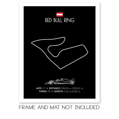 Red Bull Ring F1 Formula 1 Race Track Poster