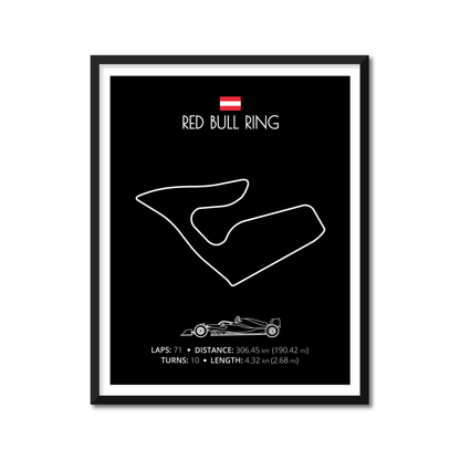 Red Bull Ring F1 Formula 1 Race Track Poster