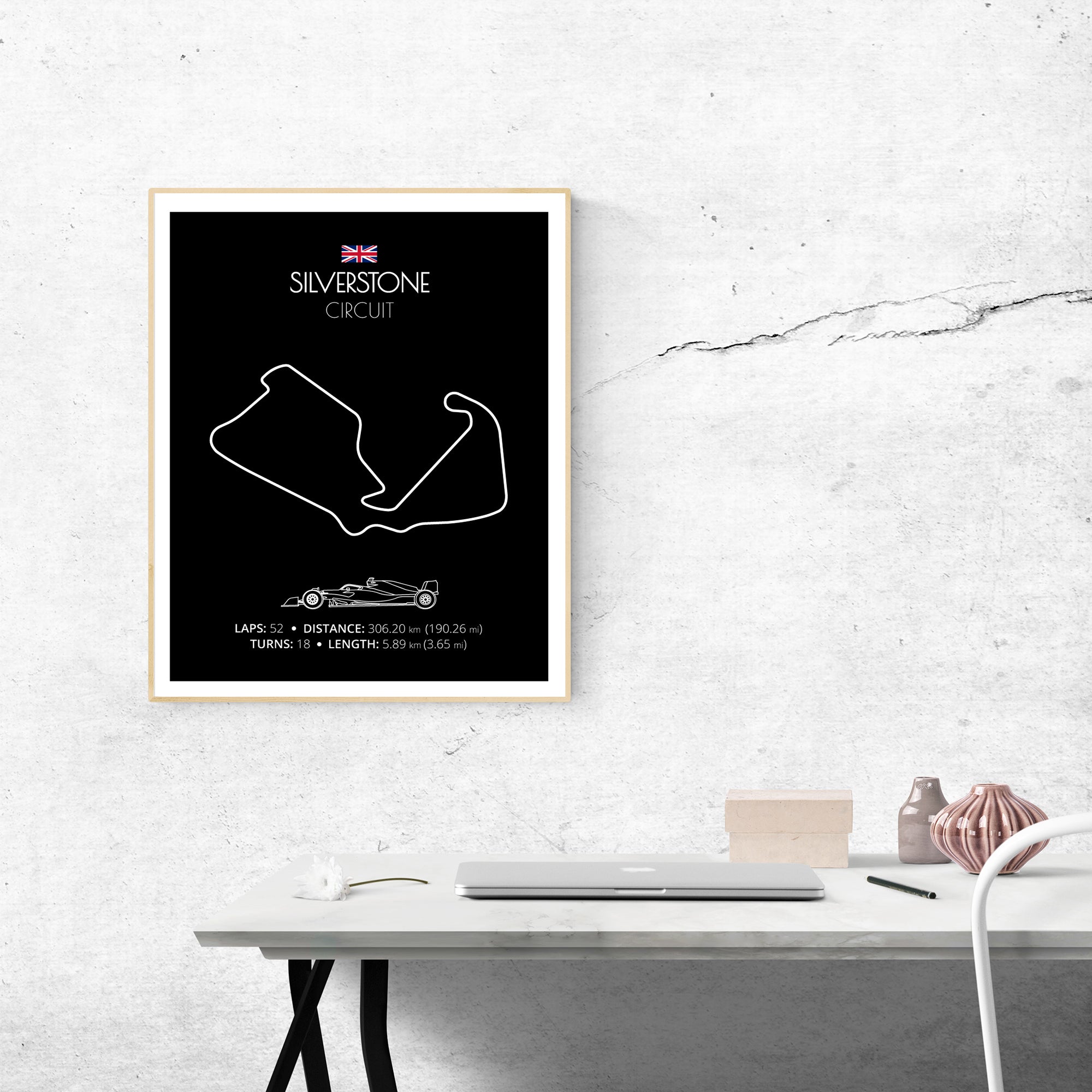 Silverstone Circuit F1 Formula 1 Race Track Poster