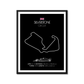 Silverstone Circuit F1 Formula 1 Race Track Poster