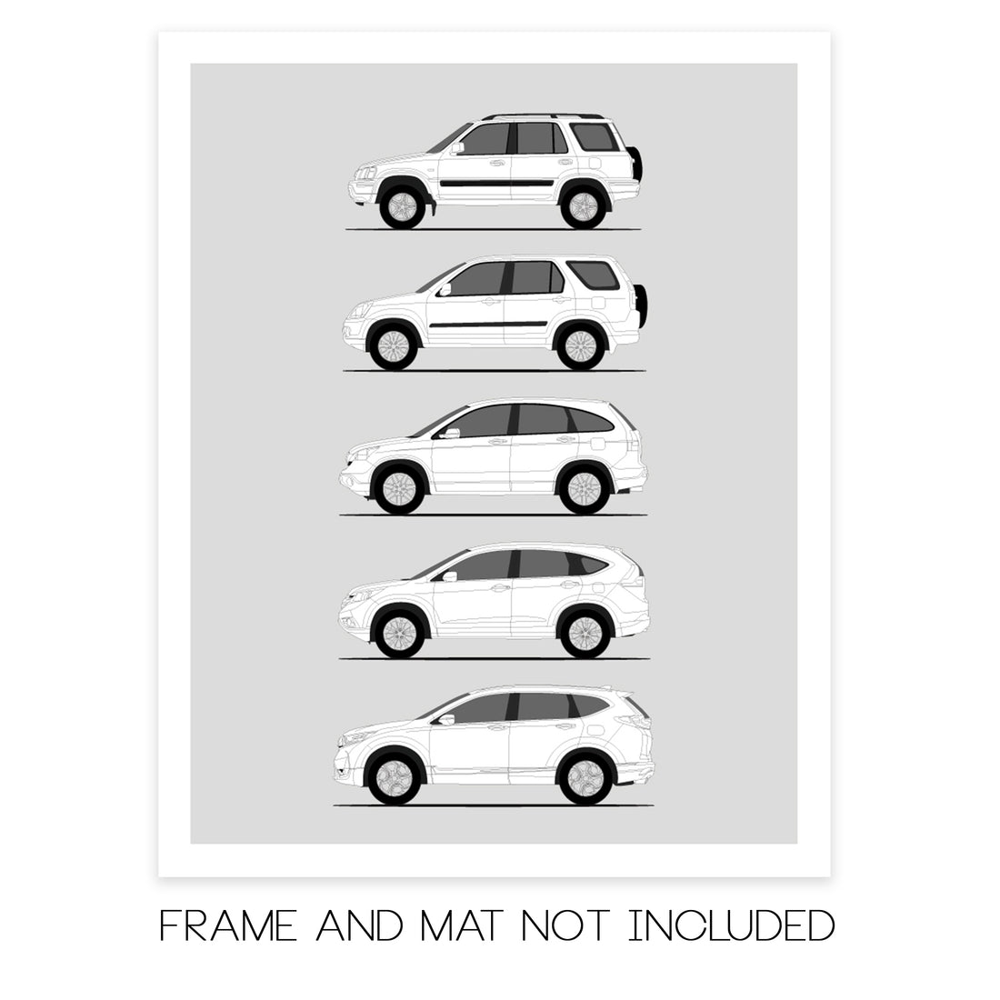 Honda CRV Generations (Side Profile)