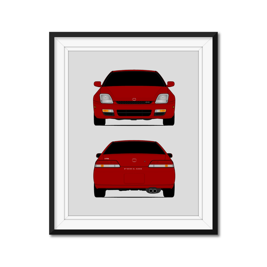 Honda Prelude (1997-2001) 5th Generation (Front and Rear) Poster