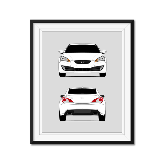 Hyundai Genesis Coupe (2009-2012) (Front and Rear) Poster