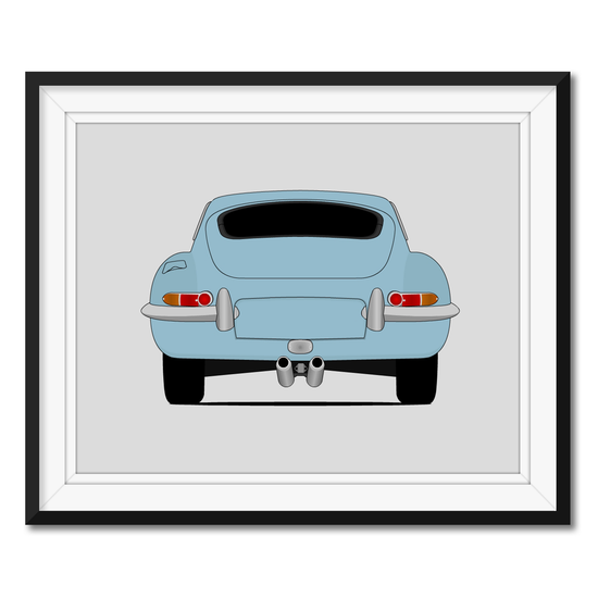 Jaguar E-Type Series 1 (1961-1968) (Rear) Poster